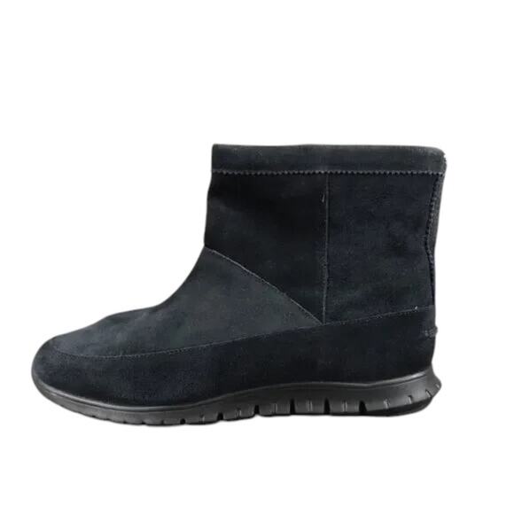 Cole Haan Shoes Womens 9 Bootie Pull On Leather Waterproof Comfort Classic Blue - Picture 2 of 14